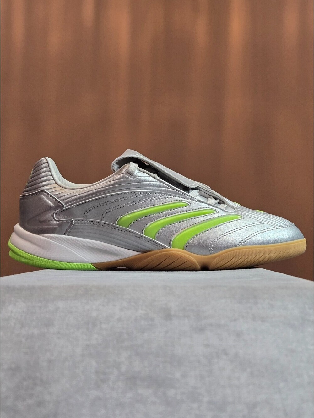 adidas Predator Sala - Metallic Silver/ Signal Green (JR1636) Women's 7.5 NEW